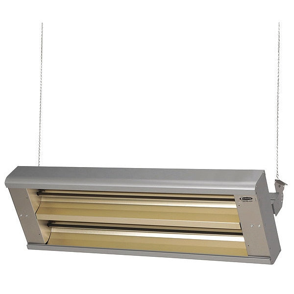 Electric Infrared Heater, Aluminum, 480V AC