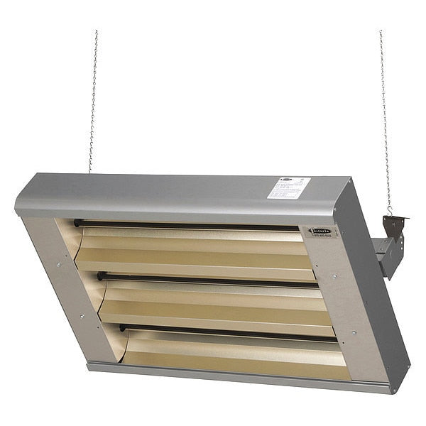 Electric Infrared Heater, Aluminum, 480V AC