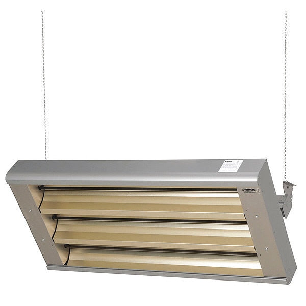 Electric Infrared Heater, Aluminum, 480V AC