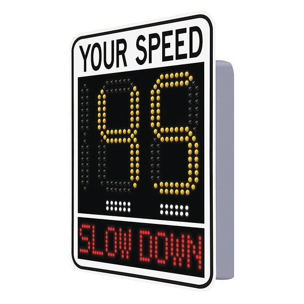 LED Radar Speed Display Sign, Red/Ylw LED
