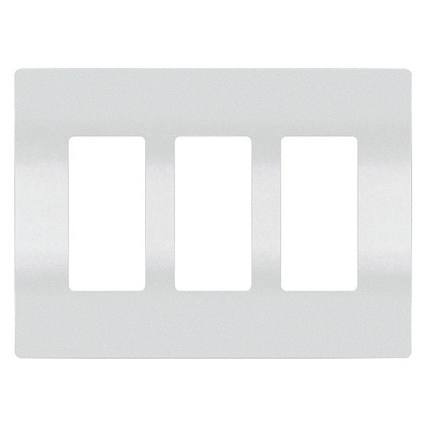 Rocker Wall Plate, Number of Gangs: 3 Plastic, Smooth Finish, White