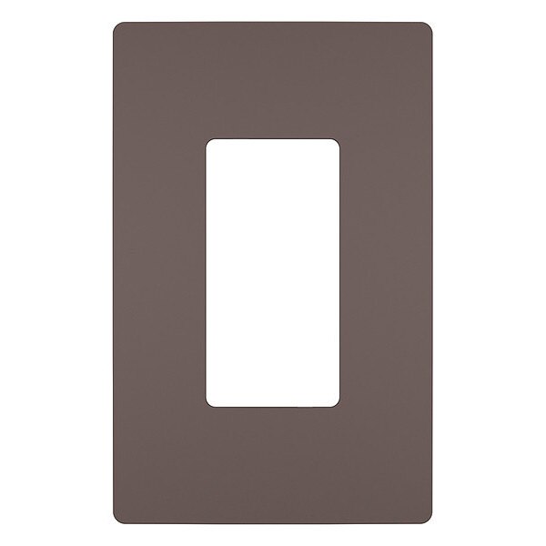 Rocker Wall Plate, Number of Gangs: 1 Plastic, Smooth Finish, Brown