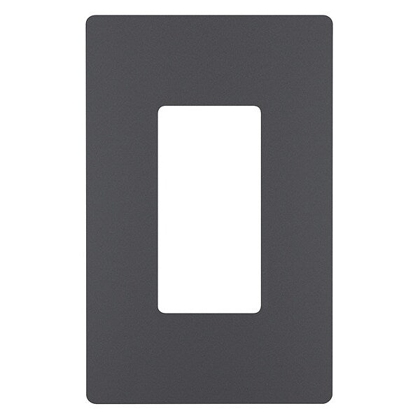 Rocker Wall Plate, Number of Gangs: 1 Plastic, Smooth Finish, Gray