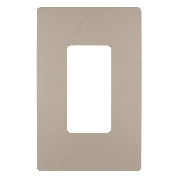 Rocker Wall Plate, Number of Gangs: 1 Plastic, Smooth Finish, Silver