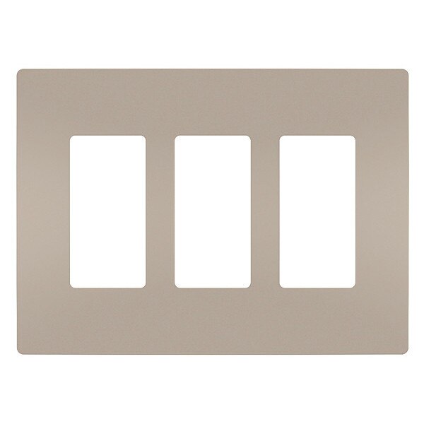 Rocker Wall Plate, Number of Gangs: 3 Plastic, Smooth Finish, Silver