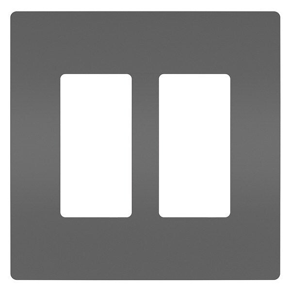 Rocker Wall Plate, Number of Gangs: 1 Plastic, Smooth Finish, Black