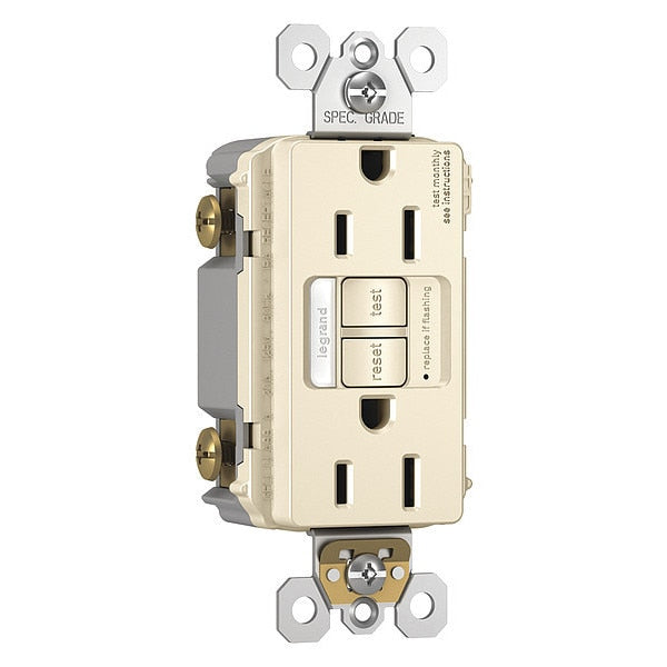 Power Inlet, 15A, 125VAC, Receptacle GFCI, Amps: 15