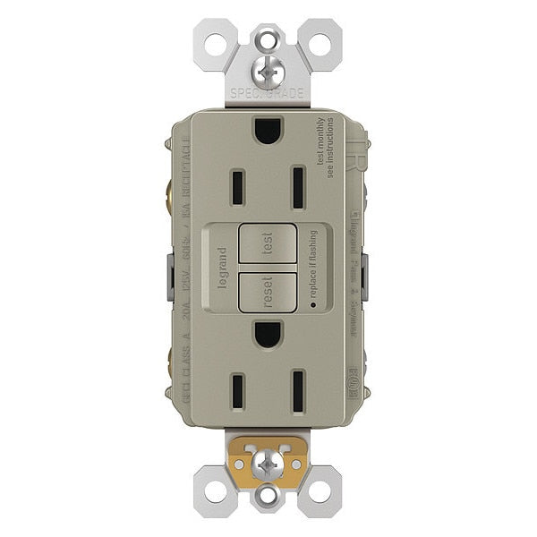 Power Inlet, 15A, 125VAC, Receptacle GFCI