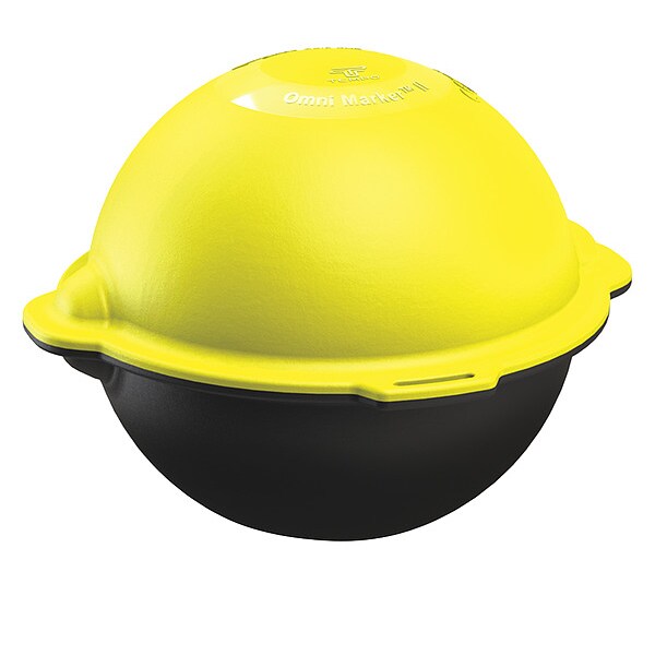 Marker Ball, Polyethylene, Black/Yellow