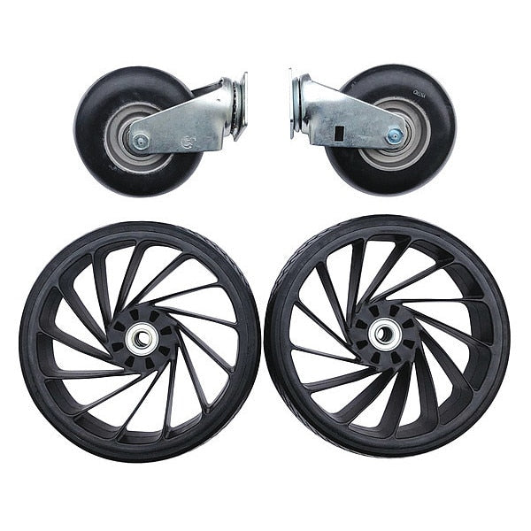 Black, Caster Set, 6 in; 10 in Dia.