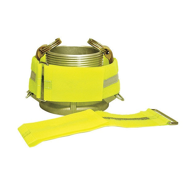Back-to-Back Strap, No Adhesive, 18 in, 2 in Wd, Neon Yellow, 10 PK