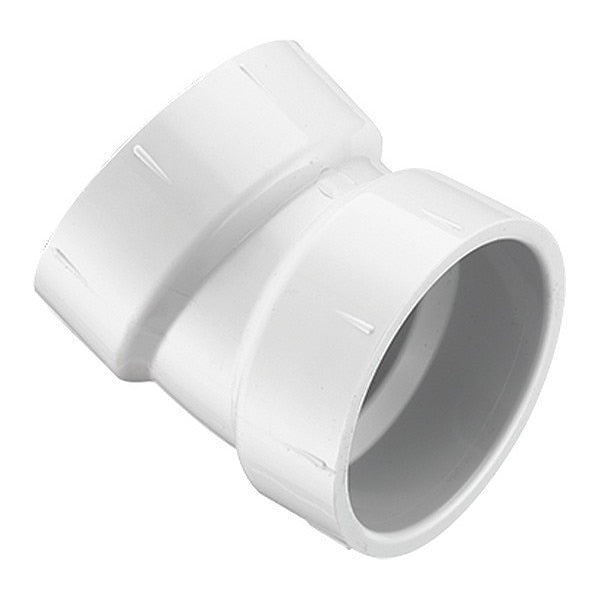PVC Elbow, 22-1/2 Degrees, Socket, 6 in Pipe Size