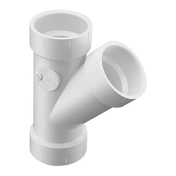 PVC Wye, Socket, 6 in Pipe Size