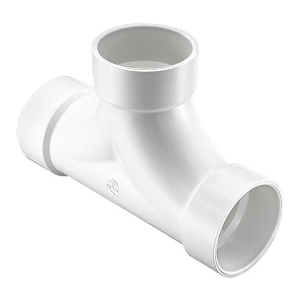 PVC Two Way Cleanout Tee, Socket, 4 in Pipe Size