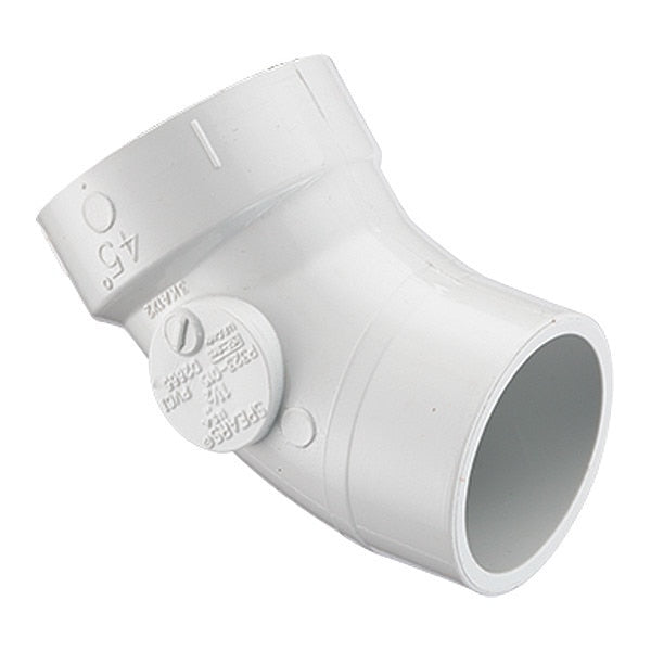 PVC Street Elbow, 45 Degrees, Socket, 6 in Pipe Size