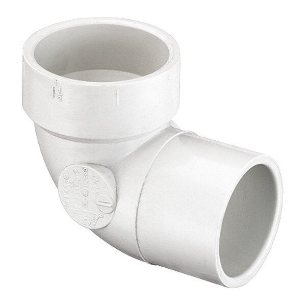 PVC Short Turn Elbow, 90 Degrees, Socket, 4 in Pipe Size