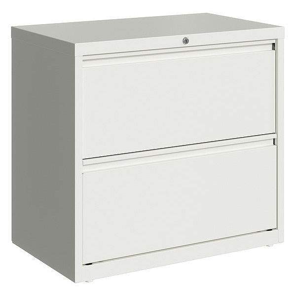 2 Drawer Lateral File Cabinet, White, Legal/Letter