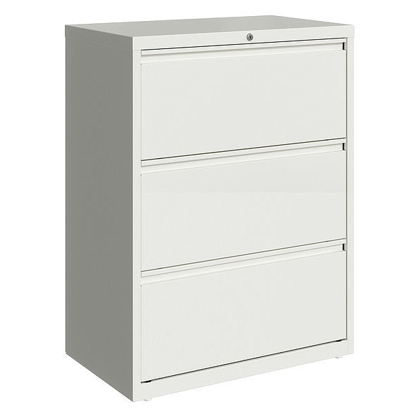3 Drawer Lateral File Cabinet, White, Legal/Letter