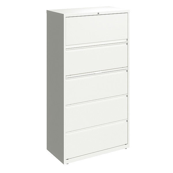 5 Drawer Lateral File Cabinet, White, Legal/Letter
