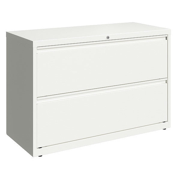 2 Drawer Lateral File Cabinet, White, Legal/Letter