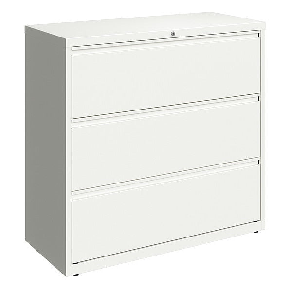 3 Drawer Lateral File Cabinet, White, Legal/Letter