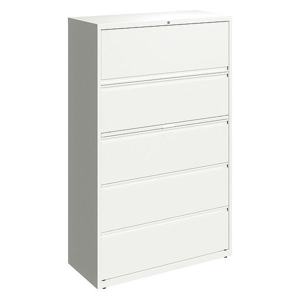 5 Drawer Lateral File Cabinet, White, Legal/Letter