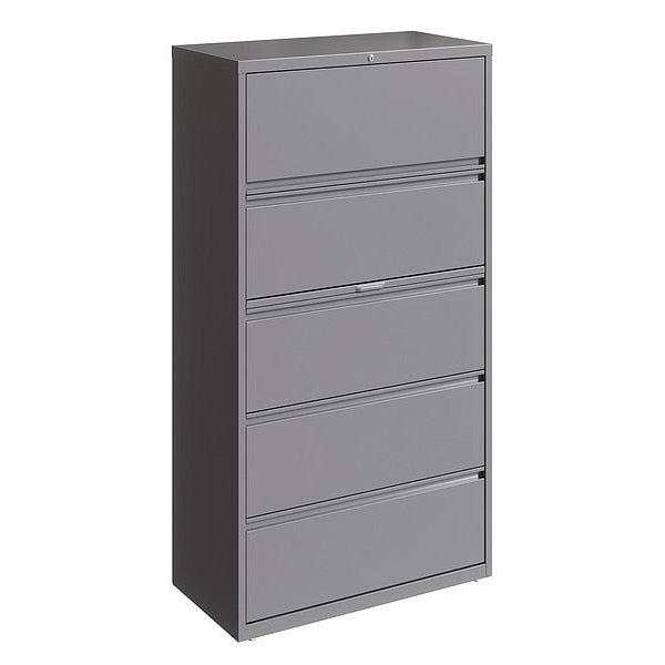 5 Drawer Lateral File Cabinet, Arctic Silver, Legal/Letter