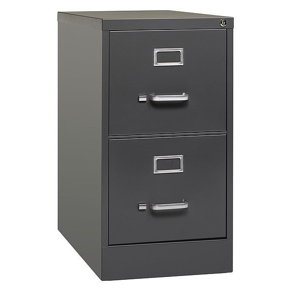 2 Drawer Vertical File Cabinet, Charcoal, Letter