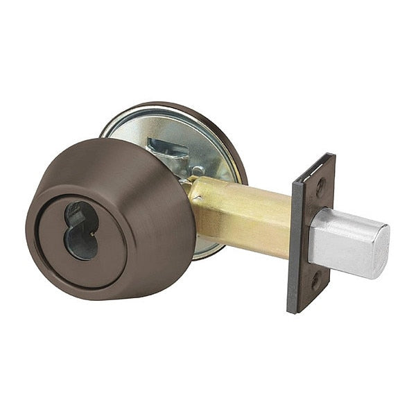 Deadbolt, Cylindrical, Dark Bronze Finish