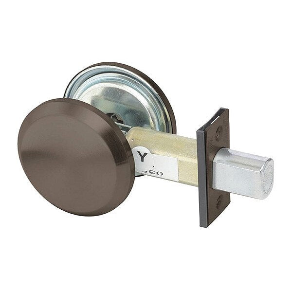 Deadbolt, Cylindrical, Dark Bronze Finish
