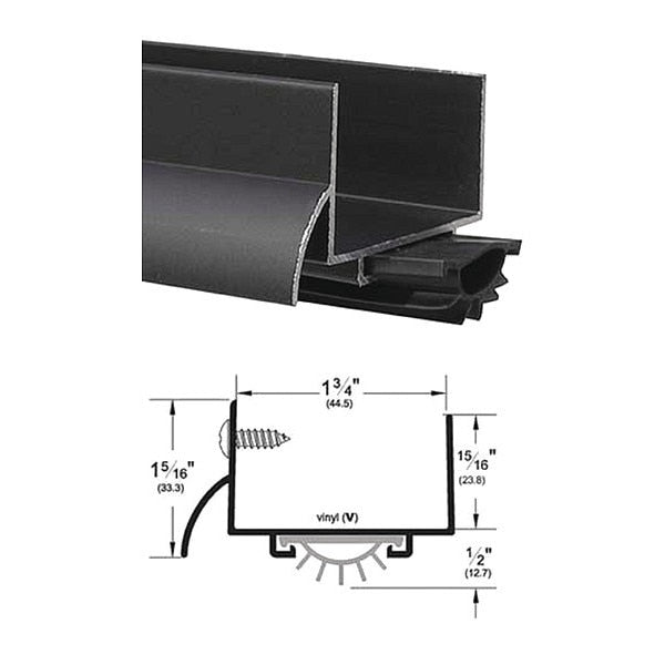 Door Shoe, Vinyl Insert, 1-3/4