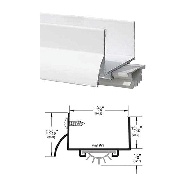 Door Shoe, Vinyl Insert, 1-3/4