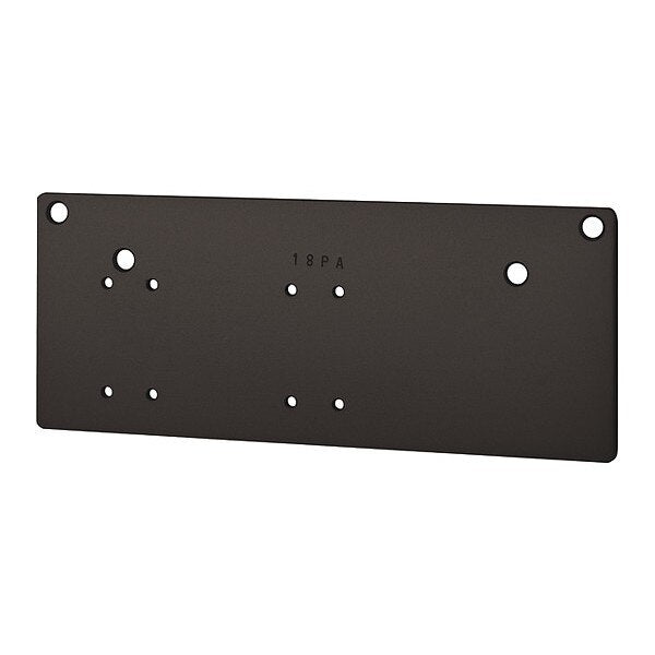 Door Closer Drop Plate, Dark Brz Finish