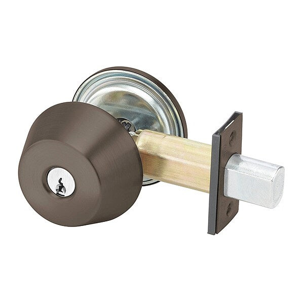 Deadbolt, Cylindrical, Dark Bronze Finish