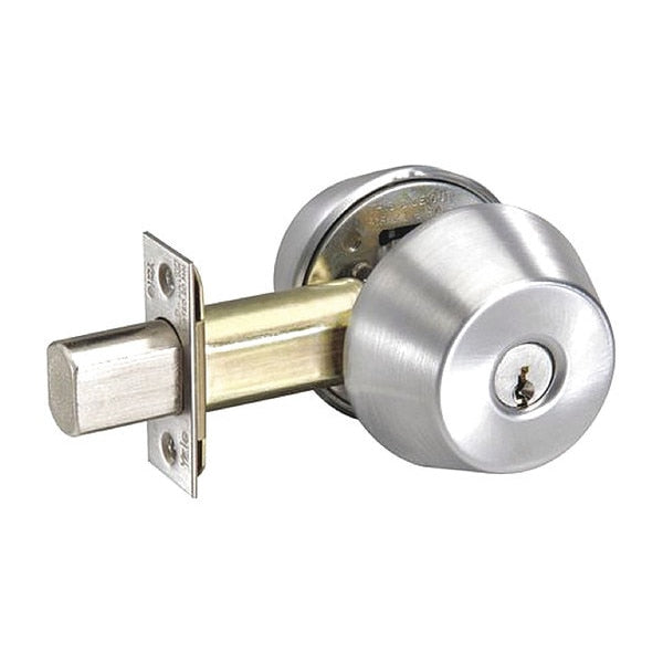 Deadbolt, Cylindrical, Satin Chrome Finish