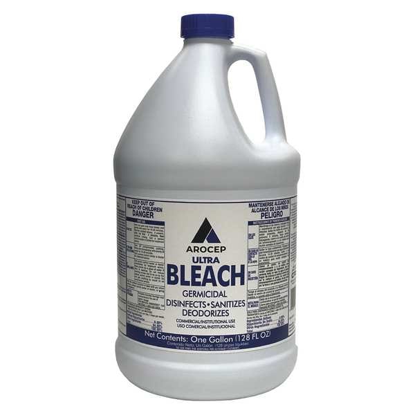 Bleach, Jug, 1 gal, Ready to Use, Chlorine, 6 Pack