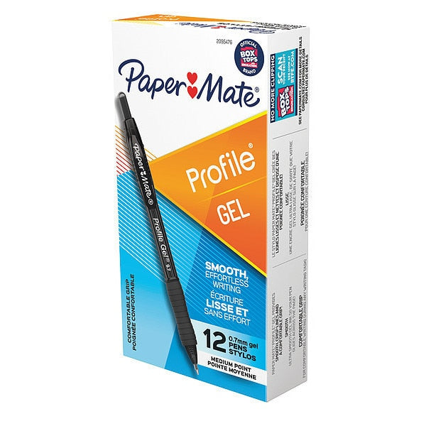 Gel Pens, Textured, Plastic, PK12