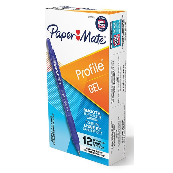 Gel Pens, Textured, Plastic, PK12