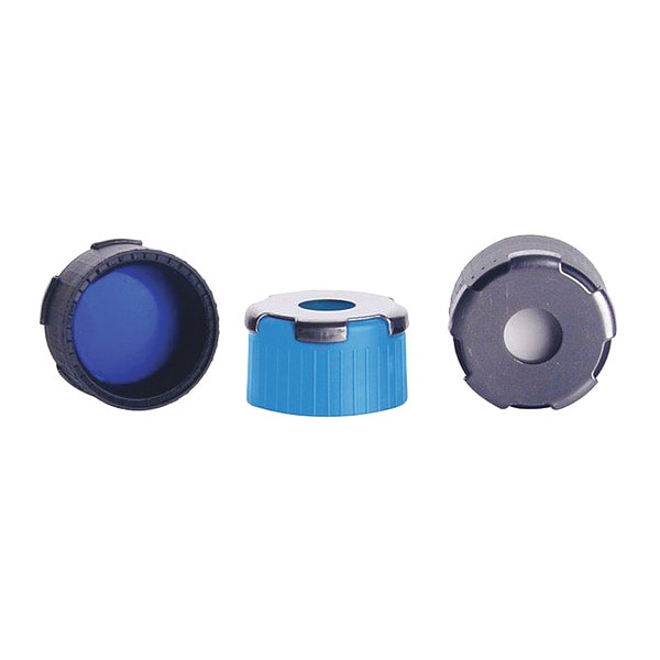 Cap, 18 mm Dia, Blue, PK100
