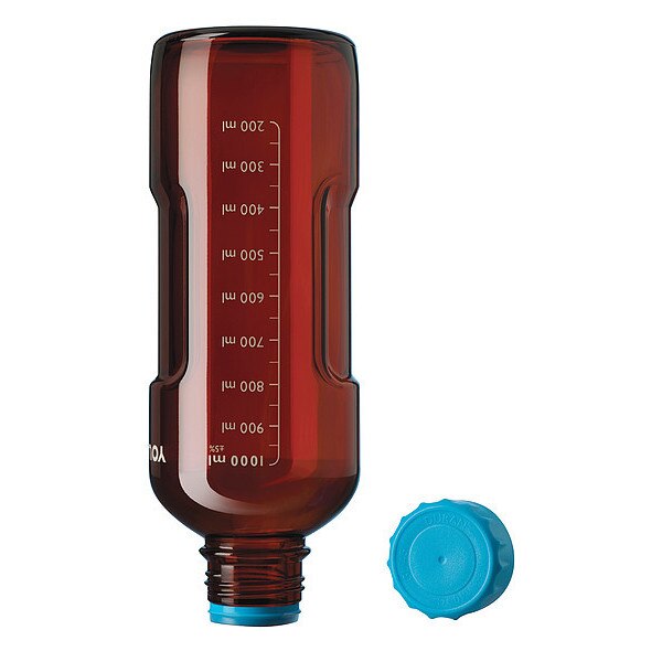 Bottle, 253 mm H, Amber, 93 mm Dia, PK4