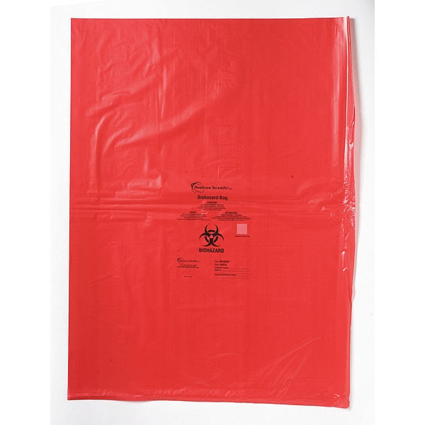Biohazard Bags, 1/2 gal, Red, PK500