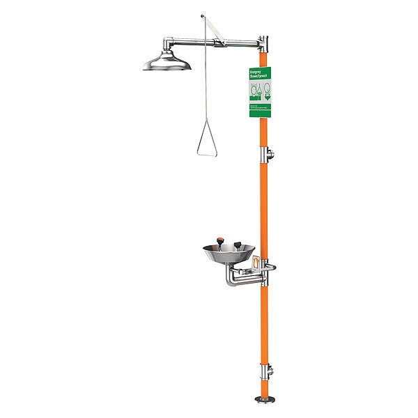 Shower with Eye Wash, SS Pipe