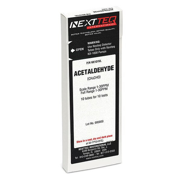 Detector Tube, For Acetaldehyde, Glass