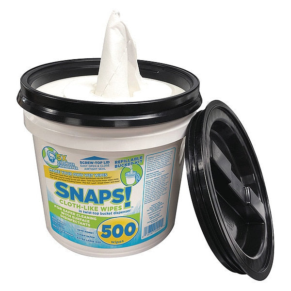 Dry Wipe Roll, White, Wood Pulp, 500 Wipes, 7 in x 10 in