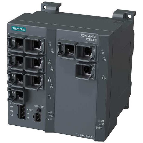SCALANCE X310FE, managed plus IE switch,