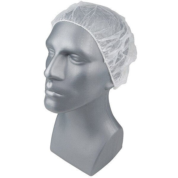 Bouffant Cap, Polypropylene, White, PK1000