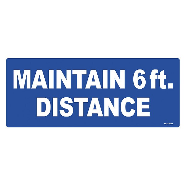 Floor Sign, 4 in H, 10 in W, Vinyl, English, FS-410-601