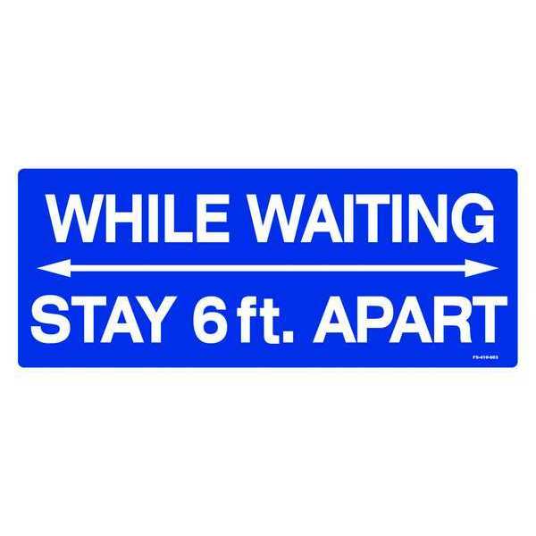 Floor Sign, 4 in H, 10 in W, Vinyl, English, FS-410-603