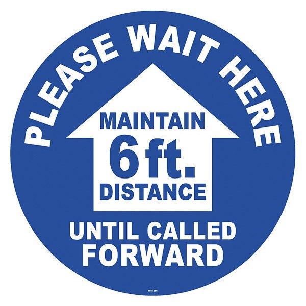 Floor Sign, 8 in H, 8 in W, Vinyl, English, FS-8-503