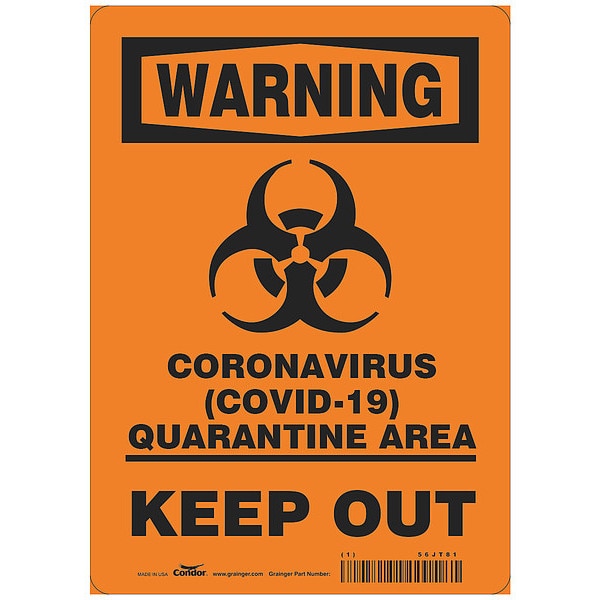 Coronavirus Quarantine Area Sign, 10